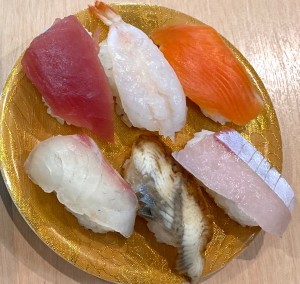 セット鮪入り６貫寿司２８０円