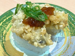広島産かき天ぷらにぎり ねぎポンジュレのせ１２０円